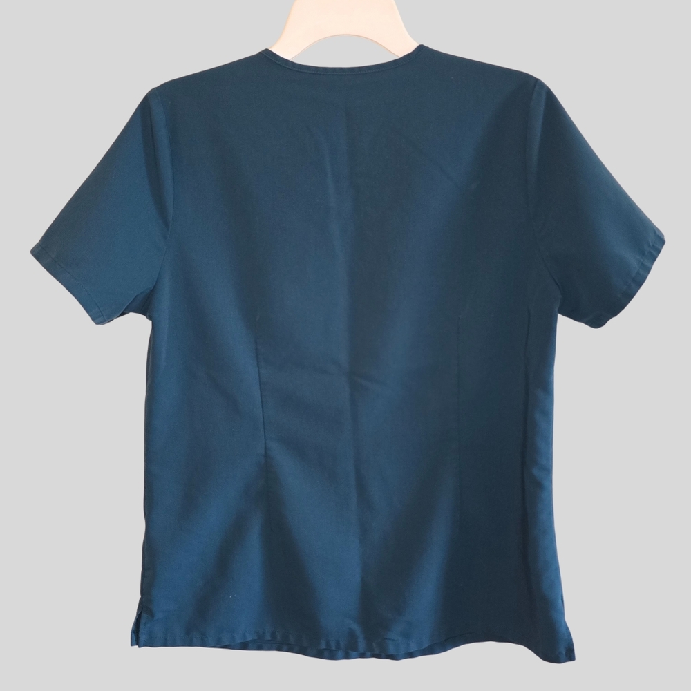 FIGS Scrub Top Women’s M Caribbean Blue Catarina FIONx V-Neck One Pocket - Picture 3 of 12